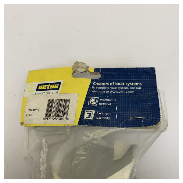 Vetus TRC50PV Transom Mount Exhaust with Non-Return Valve Black