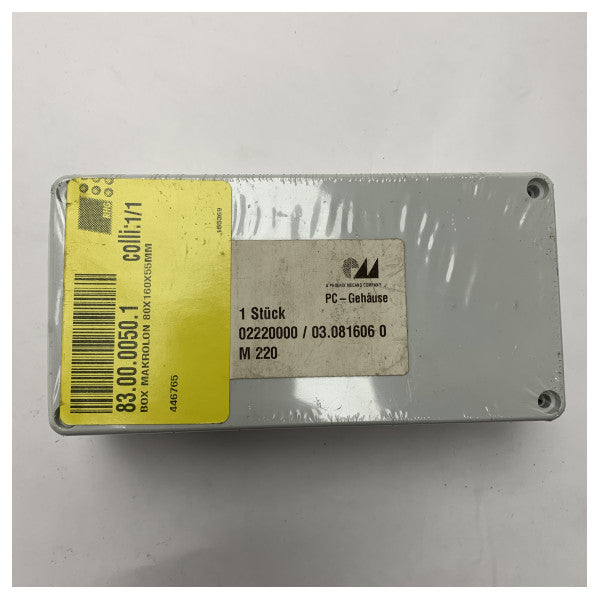 Caixa de policarbonato de grau marítimo 160x80x55mm - Caixa à prova de água e resistente aos raios UV para componentes electrónicos