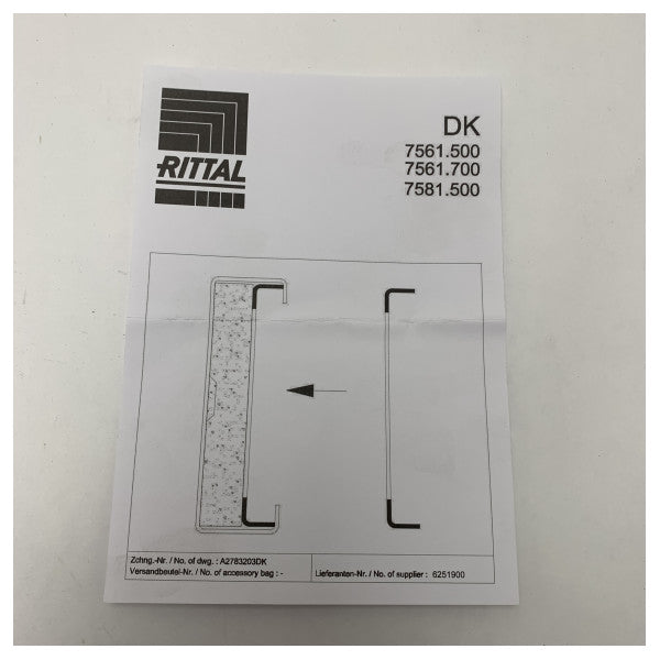 Rittal DK 7561.500 Marine Grade Filter Mat - Ανθεκτικό, ανθεκτικό στην υγρασία φίλτρο αέρα για ηλεκτρικά περιβλήματα