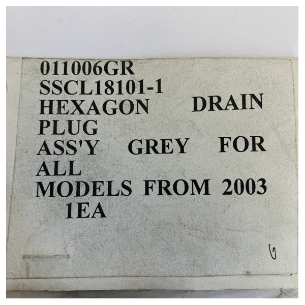 Bouchon de vidange de canot pneumatique Suzuki Blanc - 011006GR