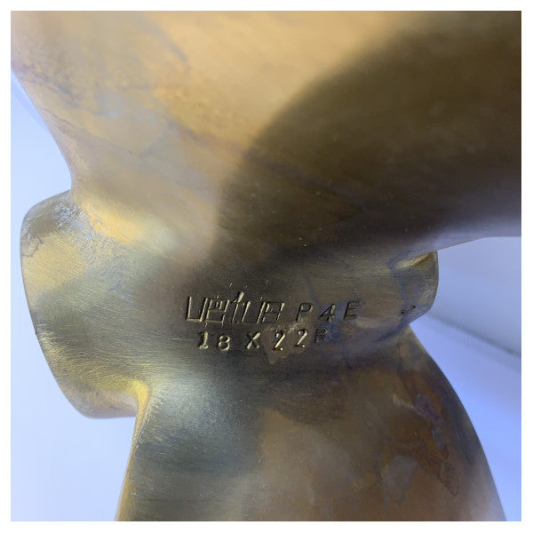 Vetus P4E-18X22R Propeller 4-Blade Brass Right Handed