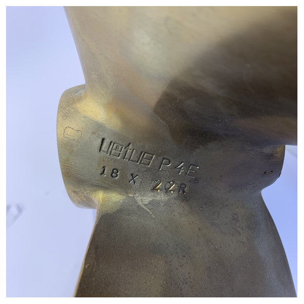 USED Vetus P4E-18X22R Propeller 4-Blade Brass Right Handed 35 mm