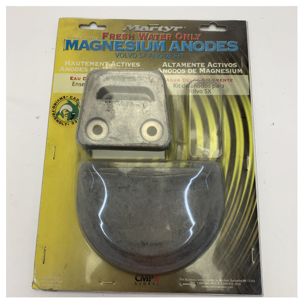 Kit d'anode en magnésium Martyr CM3854130M pour Volvo Penta