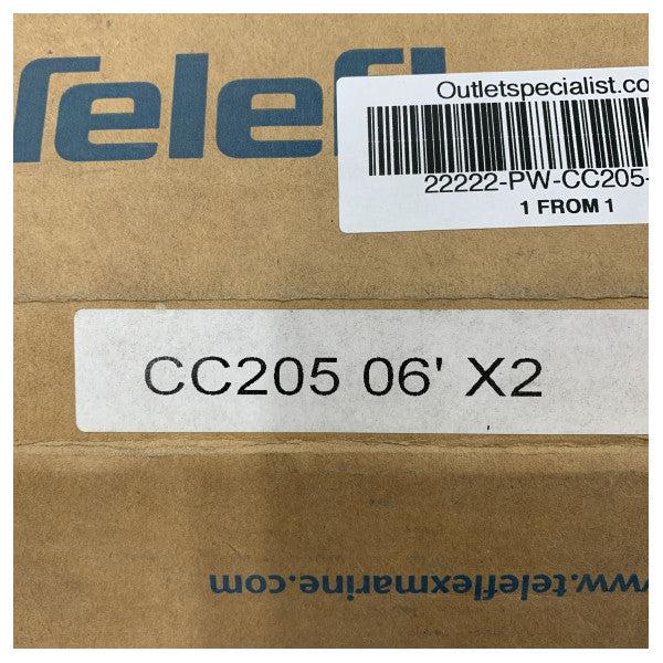 Allpa SeaStar CC205-06-2 Câble de commande marine 6 pieds pour Johnson Evinrude