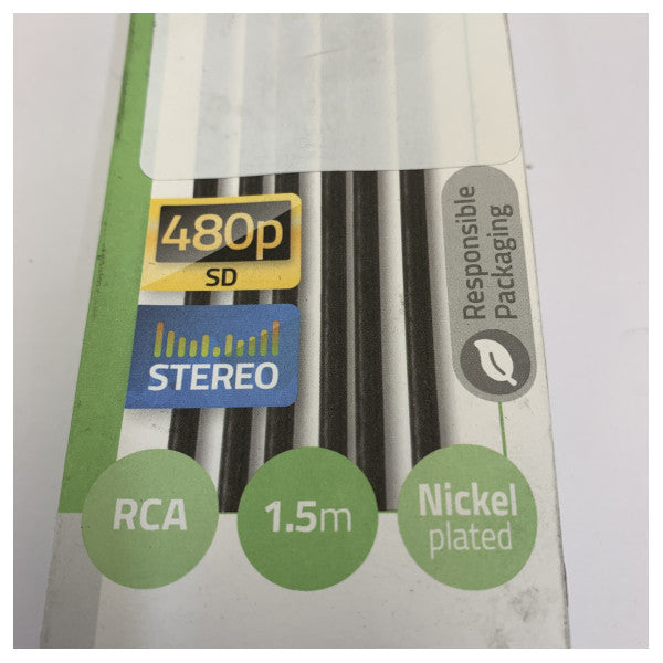 RCA till RCA Ljud/Video Kabel - 1,5m - Underhållningssystem