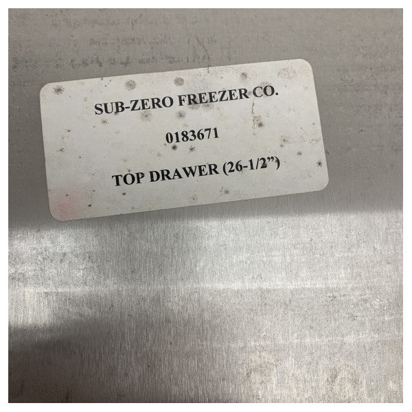 Sub Zero Stainless Steel Marine Installation Frame for 26 Inch Top Drawer