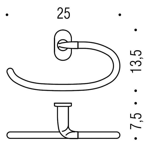Colombo verchromter Handtuchhalter aus Edelstahl - B2231