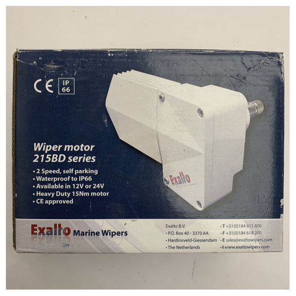 Silnik wycieraczki EXALTO typu 215BD | 12-24V | Wałek 25 mm