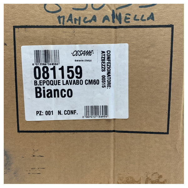 Cesame 85655 epoque lavabo 60 hvid håndvask
