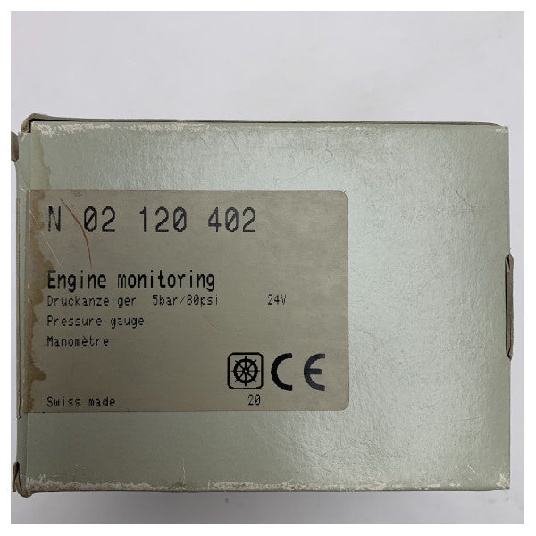 VDO N02 120 402 油圧計 24 v 黒