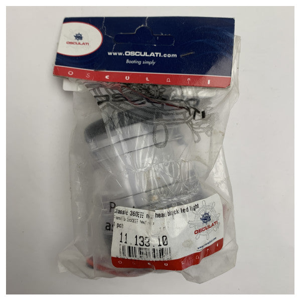 أضواء الملاحة الخلفية البحرية السوداء LED Classic 360� من Osculati - 11.133.10