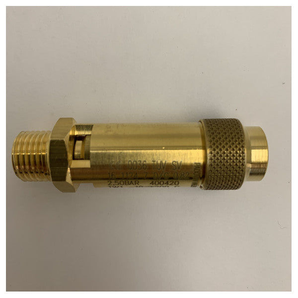 Сигурностен клапан Senga Marine Brass комплект SA13/02.5 2.5 бара 1/4 инча