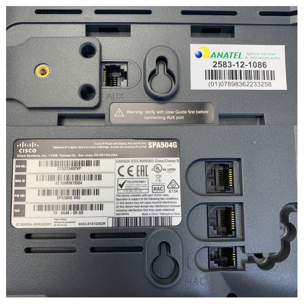 Cisco SPA504G IP-Telefon 4-Leitungen PoE VoIP Telefon Verkabelt