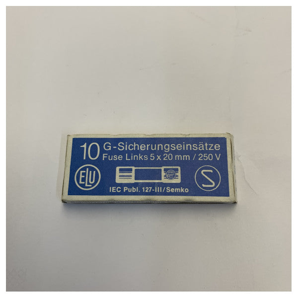 Glass Fuse 5x20mm 4A Slow Blow - 10 Pack T4A IEC 127-III