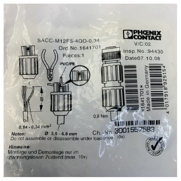 Phoenix Netwave NW4000-867 netværksconnector hun - marine elektronik