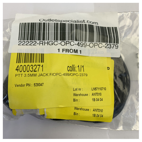 Amcom PTT Switch 3.5mm Jack for OPC-499/OPC-2379 - 529347 Marine Communication