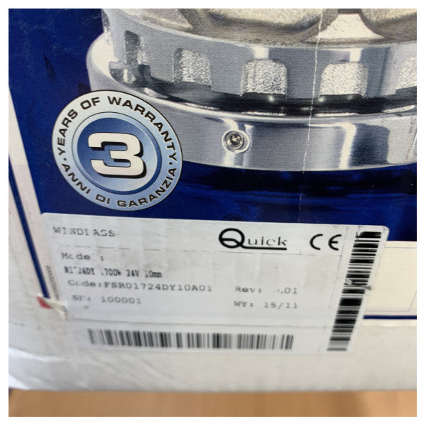 Rask Regal elektrisk ankerløsser 1700W 24V 10 mm kjede med kapstan - 1700 X/Y D