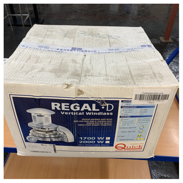 Rask Regal elektrisk ankerløsser 1700W 24V 10 mm kjede med kapstan - 1700 X/Y D