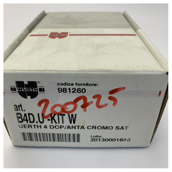 Wurth ステンレス製スライディングドアハンドルキット 120x3mm - B4D-U-KIT W