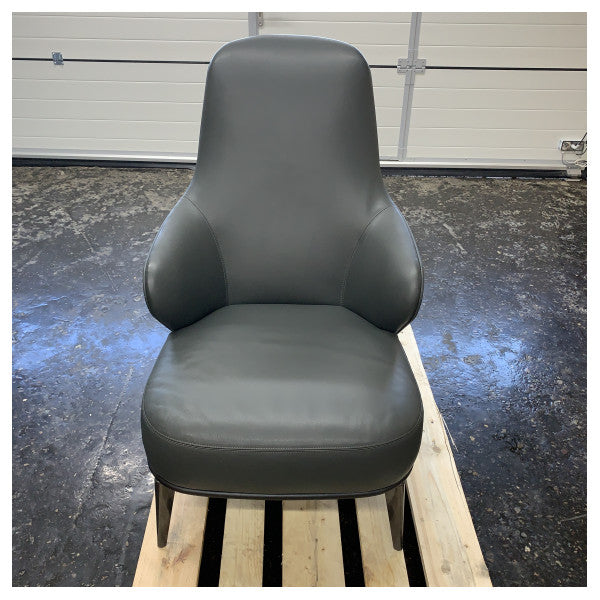 Minotti Leslie Bergere Fauteuil Aspen 26 Leder Schwarz