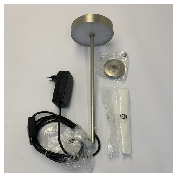 Vistosi Jube LT Tischlampe Smoky Grey D23cm mit Gold