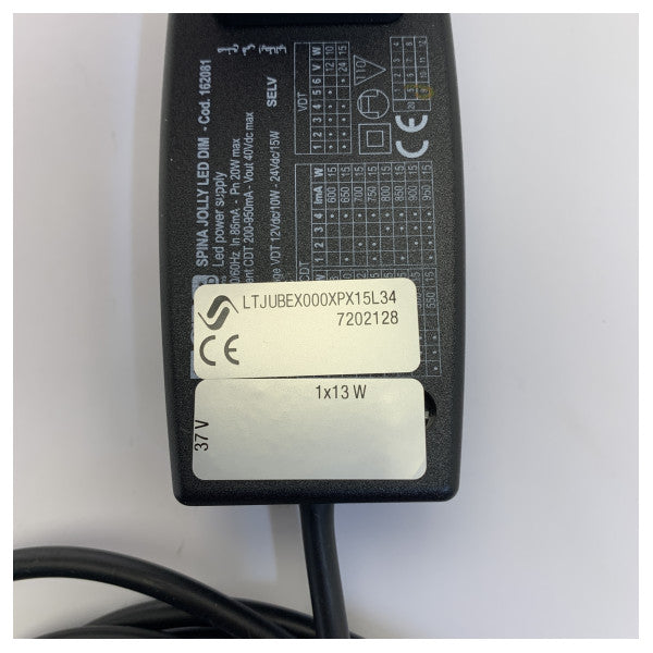 Vistosi Jube LT Tischlampe Smoky Grey D23cm mit Gold