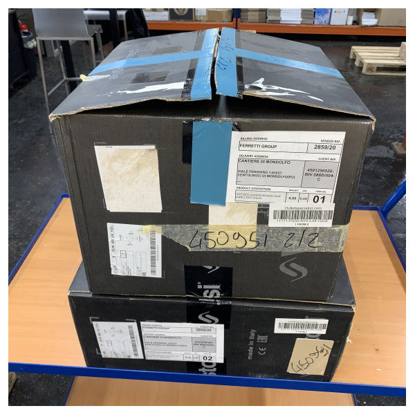 Vistosi Jube LT Tischlampe Smoky Grey D23cm mit Gold