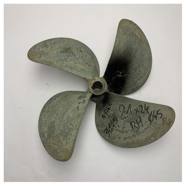 USED France Helices 21x24 inch RH45 Stainless Steel Right-Hand Marine Propeller for Boats and Engines