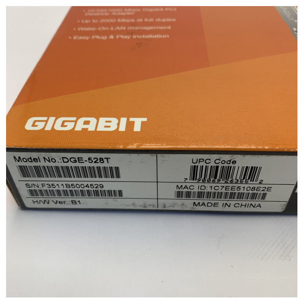 D-Link DGE-528T Gigabit Ethernet PCI Network Card - 10/100/1000Mbps RJ45 Adapter