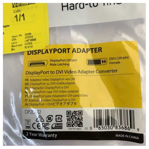 StarTech.com DisplayPort-til-DVI-adapter DP2DVI2 - 1920x1200