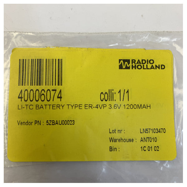 Maxell ER-3VP-batteri for JRC JAX-90/9A værfax - 3,6V 1200mAh marint batteri