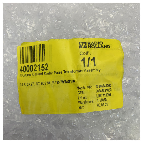 Furuno FAR-2X27 X-Band Radar Pulse Transformer Assembly RT-9023A RTR-79/A/81/A