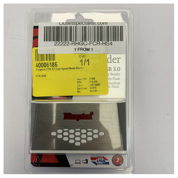 Kingston FCR-HS4 USB 3.0 High-Speed ??Medieleser - Alt-i-ett kortleser