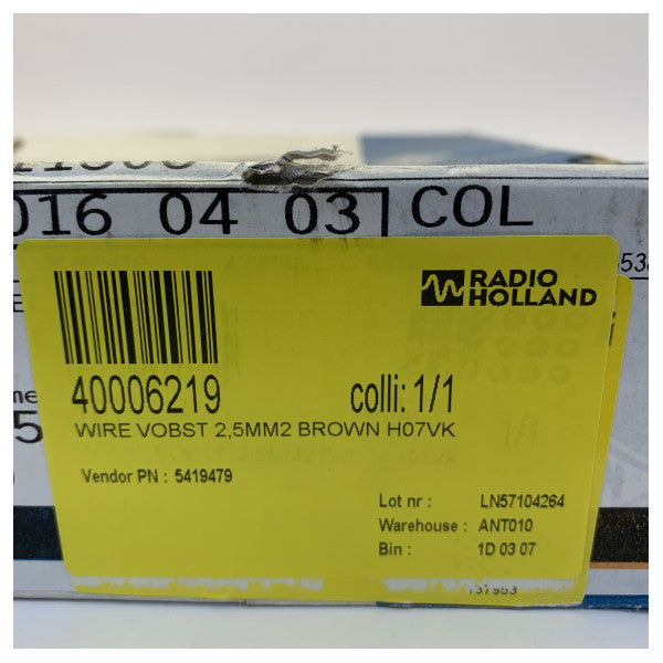 H07V-K 2.5mm Flexible Installation Wire Brown