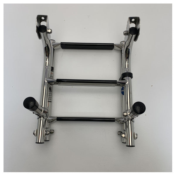 Allpa Escalier de baignade en acier inoxydable 3 marches noires - 888743