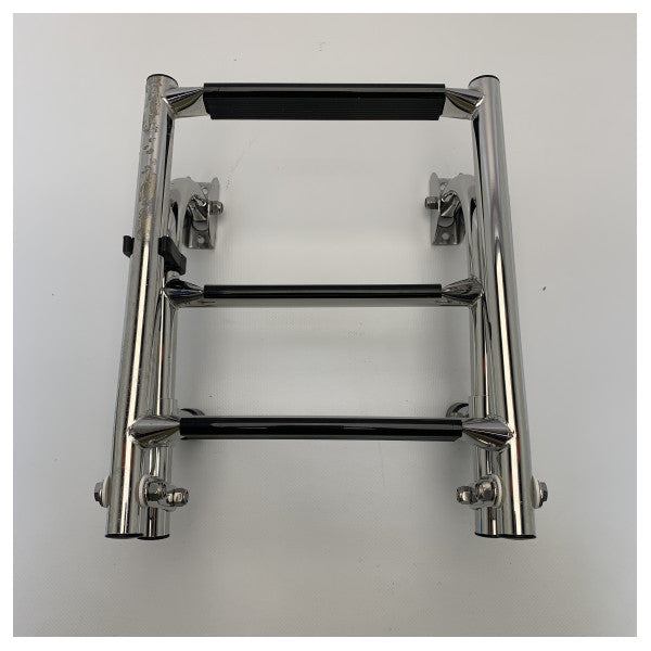 Allpa Escalier de baignade en acier inoxydable 3 marches noires - 888743