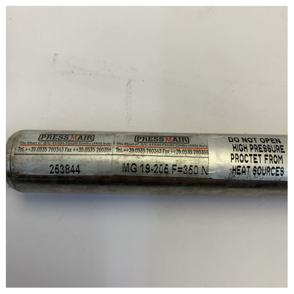 RAM Gasfjeder rustfrit stål AISI 316 - 521mm 350N 19/8-205 yachtbeslag