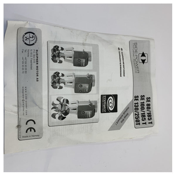 Side Power Sleipner propulsore di prua SE80 185 mm 24V 6HP 80 KGF