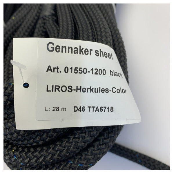 Liros Herkulus Color 29 Gennaker-Tau-Set - 2x 28M Schwarz + 1x 50M Rot