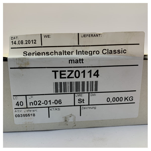 Berker Integro Classic Series スイッチ - 光沢クローム - ヨット用ハードウェア - 9365518