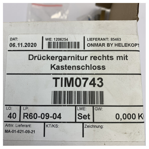 Olivari AI 230 sektor dørhåndtak med Kastenschloss LH