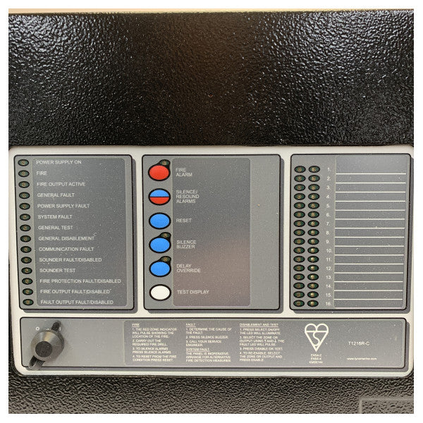 Painel de Alarme de Incêndio Marinho Sailor Tyco T1216R-C - Painel de Controlo de Alarme de Incêndio - Wheelmark