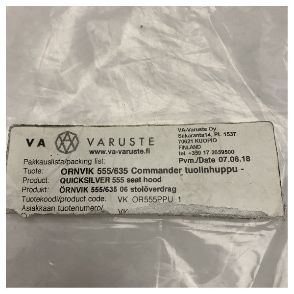 Quicksilver 555 und 635 Pilotensitzbezug navy blau - 8M0056949