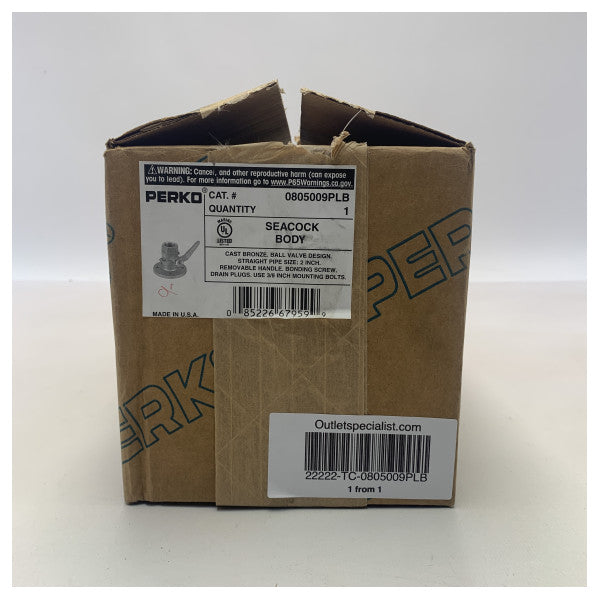 Perko 2 pulzieri brons tal-baħar tal-baħar Korp b'valv - 0805009plb