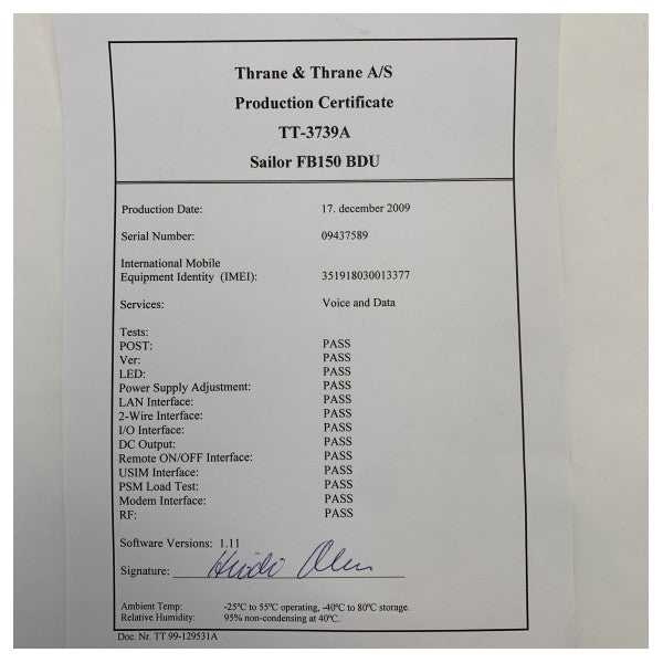 Sailor S-403739A Fleet Broadband 150 THR-Terminal