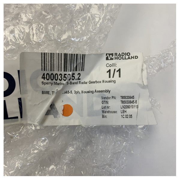 Sperry Marine Radar Gearbox Housing Assembly til trefaset motor - T65830645-5