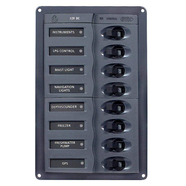 Bep Circuit Breaker Panel DC 12V 8 Funksjon - 901V -12VDC