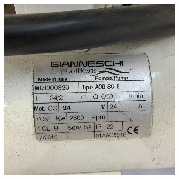 Gianneschi Idromar ACB 80 Hydrofor-vesipainejärjestelmä - 24V - 5L säiliö