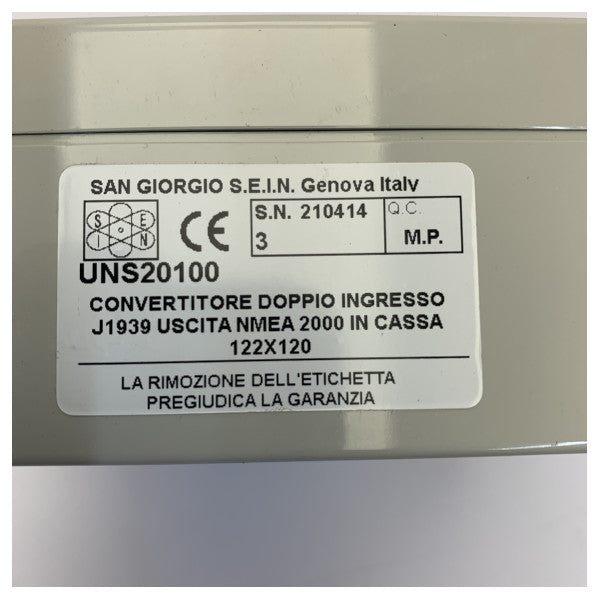 San Giorgio Double Engine Data Converter J1939 to NMEA 2000 - UNS20100