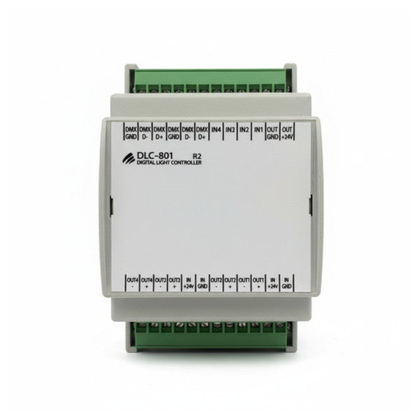 DLC-801 Controlador de Luz Digital DMX de 4 Canales LED 24V 4 x 4A